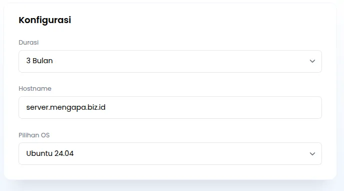 Order VPS di CloudBaik