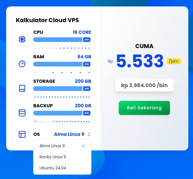 Order VPS di CloudBaik